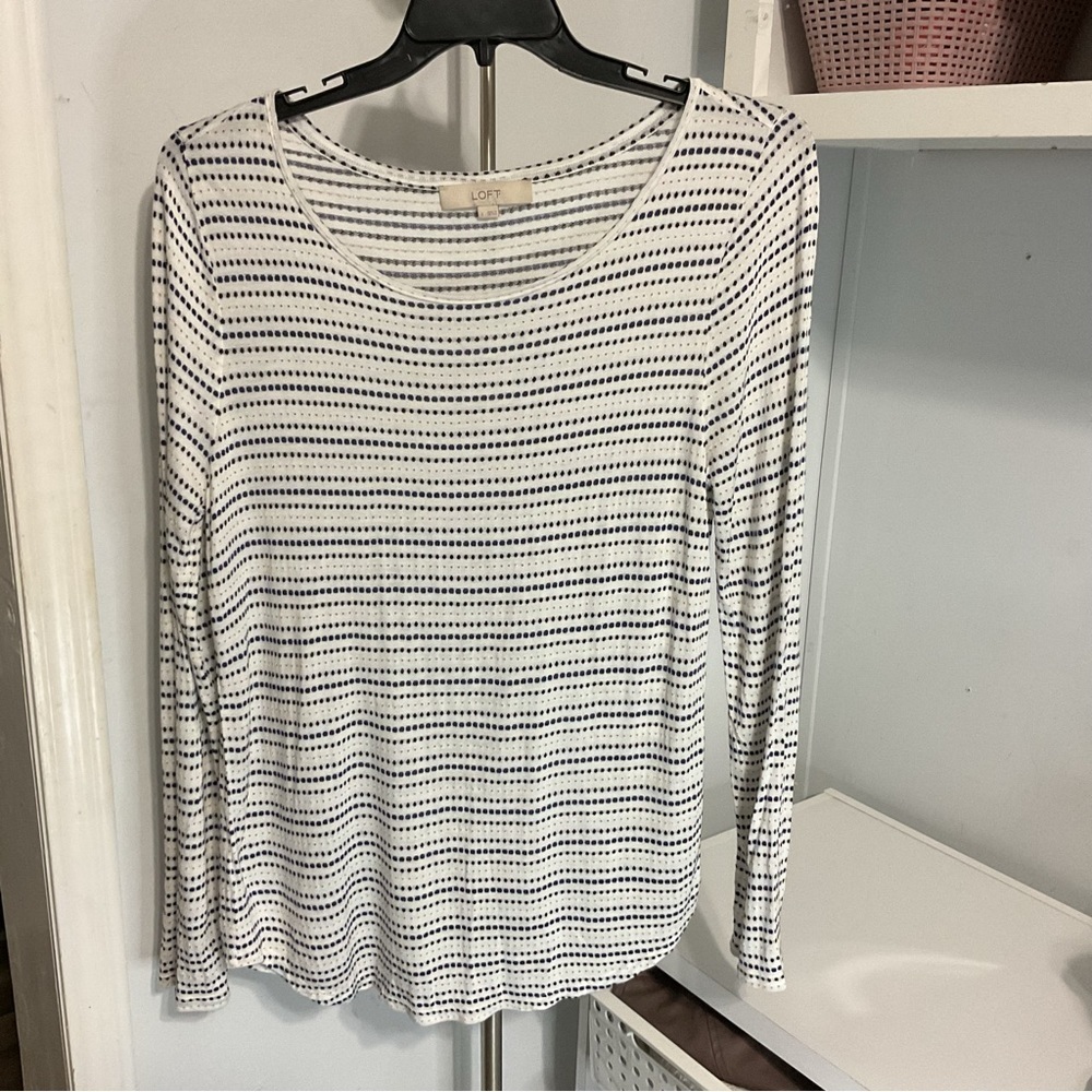 Loft PolkaDot Longsleeve Top Size L